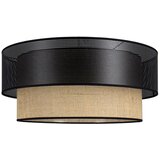  plafonska svetiljka borho 1xE27/60W/230V, prečnik 50 cm, crna/juta | Eponuda.com