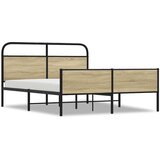 Metalni okvir kreveta bez madraca boja hrasta sonome 150x200 cm | shoptok.hr
