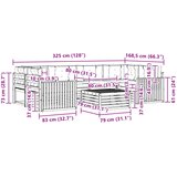  Set vanjskih sofa 7 kom. Prirodna i antracit | shoptok.hr