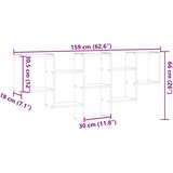  Zidna polica siva boja betona 159x18x66 cm konstruirano drvo | shoptok.hr