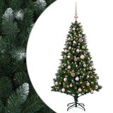  Umjetno božićno drvce s kuglicama 120 cm 150 LED lampica - 120 cm s LED-ima i ružičastim lopticama | shoptok.hr