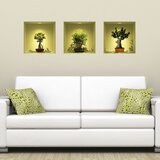 Ambiance Komplet 3 nalepk s 3D učinkom Bonsai Trees On Spot Cene