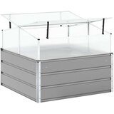  Cvetlično korito Svetlo siva 100 x 100 x 77 cm Cinkana jeklena, (5000207309) | Shoptok.si