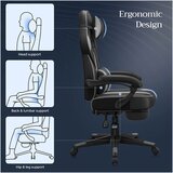 Songmics Gaming stol OBG073B03, črno siv | Shoptok.si