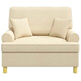  XXL fotelja s jastucima Krem Tkanina - Krem 85 cm | shoptok.hr
