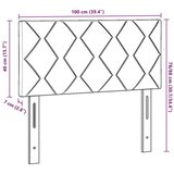 Uzglavlje Tamno plava 100 cm Baršun - Tamno plava 100 cm Nizak uzglavlju | shoptok.hr