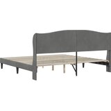  Krevetna konstrukcija Tamnosiva 180 x 200 cm Baršun | shoptok.hr