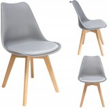Jumi OSLO stol, skandinavski, umetna masa, sivo eko usnje, (21888404) | Shoptok.si