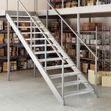  Rešetkasta stepenica 90 x 24 x 7 cm od pocinčanog čelika | shoptok.hr