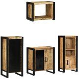 Set namještaja za kupaonicu 4 kom. Smeđa i crna | shoptok.hr