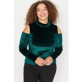 Trendyol Curve Green Shoulder Detailed Knitted Blouse Cene