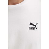 Puma Pamučna majica za muškarce, boja: bijela, s aplikacijom | shoptok.hr