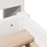 vidaXL Posteljni okvir brez vzmetnice bel 75x190 cm trdna borovina | Shoptok.si