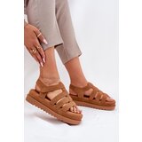 Boto Women Sandals On Platform Eco Suede Camel Filisenia | Shoptok.si