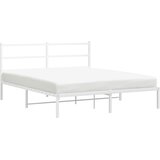  Metalni okvir za krevet s uzglavljem bijeli 150x200 cm | Eponuda.ba