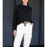 Gemre Black asymmetrical oversized sweater Castia | Shoptok.si