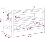  Stalak za vino Prirodna 57 x 29,5 x 36 cm Bambus | shoptok.hr