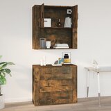  Zidni ormarić dimljenog hrasta 80x33x80 cm konstruirano drvo | shoptok.hr