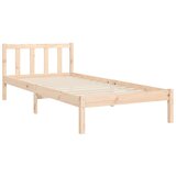  Okvir za krevet s uzglavljem 100x200 cm od masivnog drva | shoptok.hr