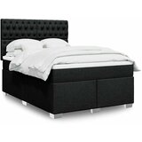  Krevet s oprugama i madracem crni 140 x 190 cm od tkanine | shoptok.hr