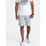 Ombre Men's short ottoman knit sweat shorts - gray Cijene