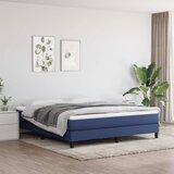 The Living Store Posteljni okvir moder 160x200 cm blago - Box Spring Posteljni Okvir, (21517170) Cene