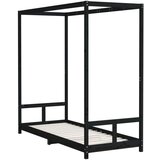  Za dječji krevet crni 80 x 200 cm od masivne borovine | shoptok.hr
