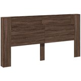 vidaXL Omarica za vzglavje postelje LED rjavi hrast 200x16,5x103,5 cm | Shoptok.si
