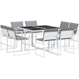  9-dijelni vrtni blagovaonski set s jastucima bijeli tekstilena | Eponuda.com