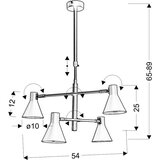 Candellux luster/visilica-less viseća lampa 4X40W E14 crna mat | ePonuda.com
