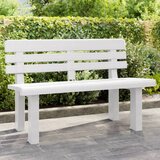  The Living Store Vrtna klop bela 110x52x71 cm polipropilen - Vrtna Klop, (21456637) Cene