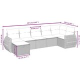  7-dijelni set vrtnih sofa svjetlosivi od poliratana | shoptok.hr