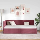 vidaXL Kutni okvir kreveta boja crnog vina 100 x 200 cm tkanina | shoptok.hr