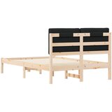  Krevetni okvir s tapiciranim uzglavljem Crna 120 x 190 cm | shoptok.hr