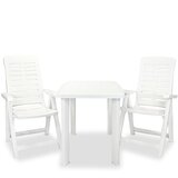  3-dijelni bistro set od plastike bijeli | shoptok.hr