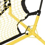 Nogometna mreža za odbijanje crno-žuta 183x85x120 cm poliester | Eponuda.com
