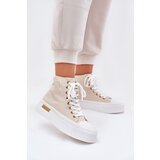 Boto High Women's Sneakers On Platform Beige Laviriona | Shoptok.si
