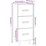  Komoda siva boja betona 34 5x34x90 cm od konstruiranog drva | shoptok.hr