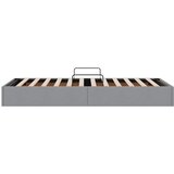 Krevet s od storage Svijetlo siva 90 x 190 cm tkanina | Eponuda.com