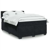  Krevet s oprugama i madracem crni 140 x 190 cm baršunasti | shoptok.hr