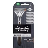 Wilkinson Sword Quattro Essential 4 Vintage Edition aparat za brijanje s četiri zamjenske glave 1 kom