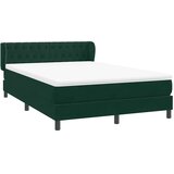 Box Spring krevet s madracem tamno zeleni 160x220 cm baršun | Eponuda.com