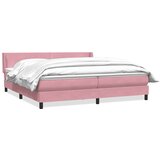 Krevet s oprugama i madracem ružičasti 180x210 cm baršunasti | shoptok.hr