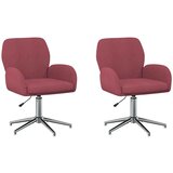 vidaXL Okretne radne stolice 2 kom. 54 x 58 x 90 cm Vinska crvena - boja crnog vina 2 | shoptok.hr