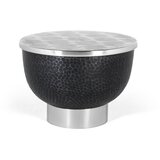 GINER Y COLOMER Okrogla klubska mizica iz temno sivega aluminija, (22147350) | Shoptok.si