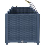  Vrtna saksija 4 pcs Sivi 160 x 40 x 37,5 cm Plastika | Eponuda.com