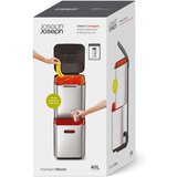 Joseph Joseph Jeklen koš za smeti za ločevanje odpadkov v srebrni barvi 40 l Totem Compact – | Shoptok.si