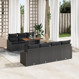 vidaXL Vrtni kauč set Set od 8 Crna Poli ratan Vrtni blagovački set Cijene