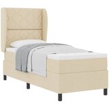  Krevet s opruga kutije s jastukom Krema 80 x 200 cm tkanina | shoptok.hr