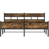 vidaXL Metalni okvir kreveta bez madraca boja hrasta 180x200 cm | shoptok.hr